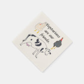 ベジタリアンは私たちの友人である感謝祭ナプキンス スタンダードカクテルナプキン (角)