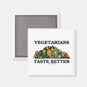 ベジタリアンは野菜の山よりよいユーモアを味わう マグネット (正面/裏面)
