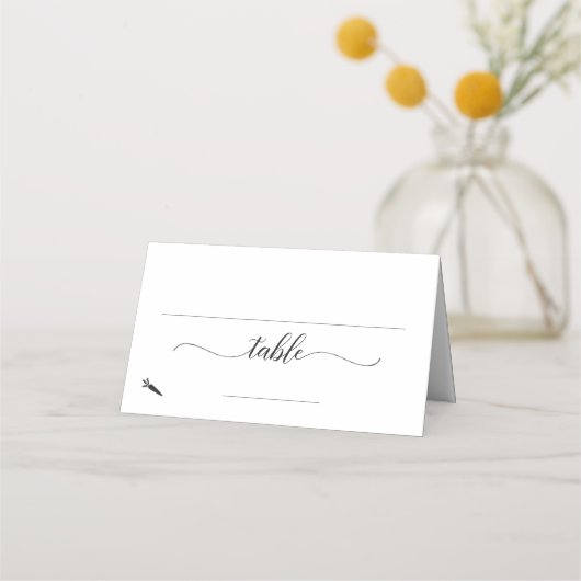 ベジタリアンエレガント・ミール・オプション結婚の座席表 プレイスカード (正面)