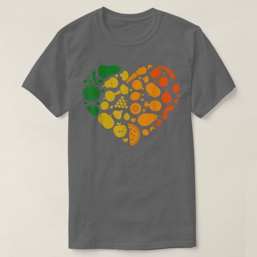 ベジタリアンカラフル果実 Tシャツ (デザイン正面)