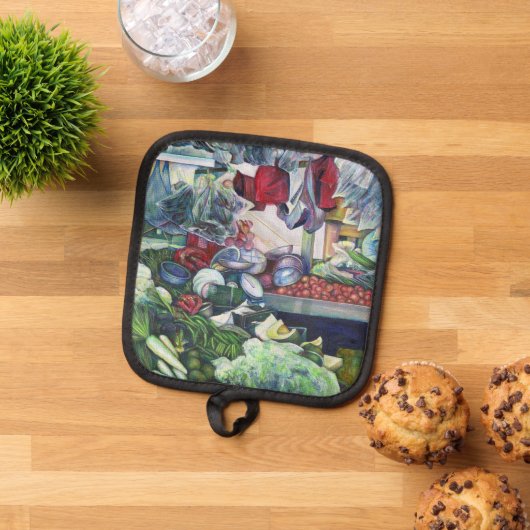 ベジタリアンクラブが火曜日のアフターでここで会う 鍋敷き (トップダウン)