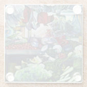 ベジタリアンクラブが火曜日の午後にここで会う ガラスコースター (裏面)