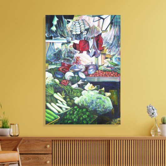 ベジタリアンクラブが火曜日の午後にここで会う キャンバスプリント (インサイチュ (リビング))