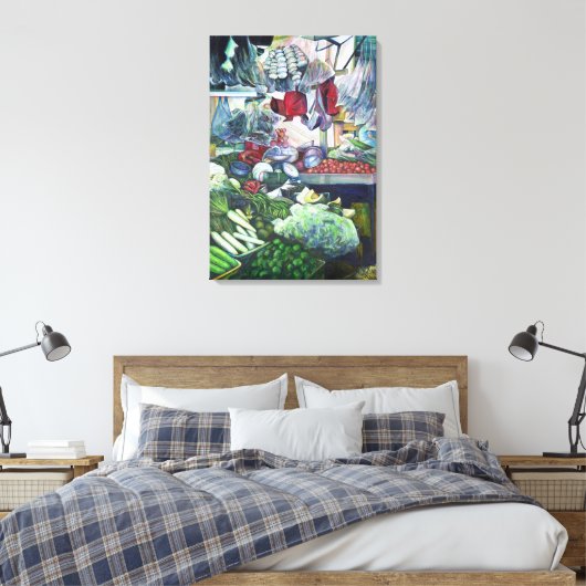 ベジタリアンクラブが火曜日の午後にここで会う キャンバスプリント (インサイチュ (寝室))