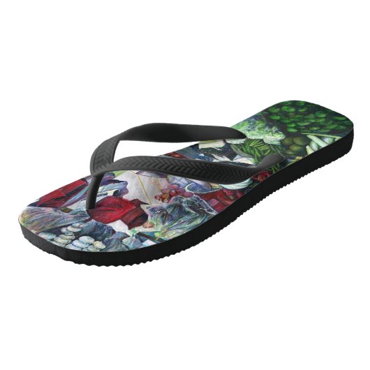 ベジタリアンクラブが火曜日の午後にここで会う ビーチサンダル (アングル)