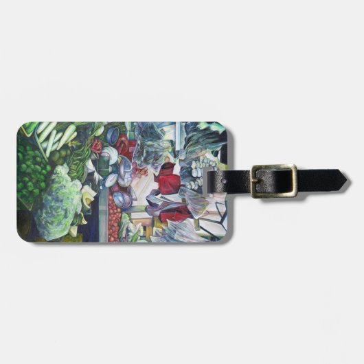 ベジタリアンクラブが火曜日の午後にここで会う ラゲッジタグ (正面横)