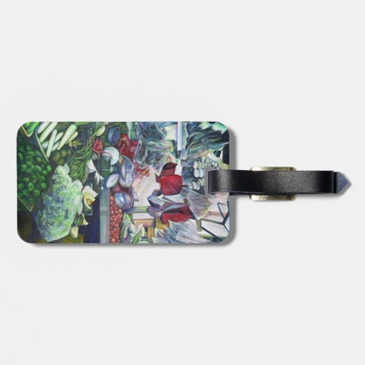 ベジタリアンクラブが火曜日の午後にここで会う ラゲッジタグ (裏面横)