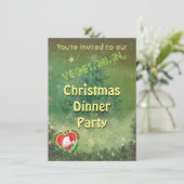 ベジタリアンクリスマスディナー招待状 招待状 (スタンド正面)