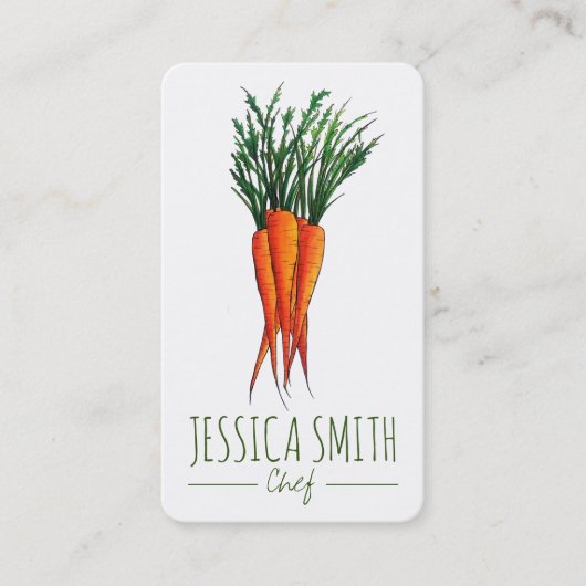 ベジタリアンシェフのキッチンガーデンからニンジン 名刺 (正面)