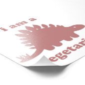 ベジタリアンステゴサウルス恐竜 – ピンク フォトプリント            (角)