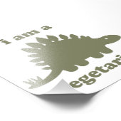 ベジタリアンステゴサウルス恐竜 – 緑 フォトプリント (角)