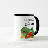 ベジタリアンダイエットプランカラーイラストレーション マグカップ (正面右)