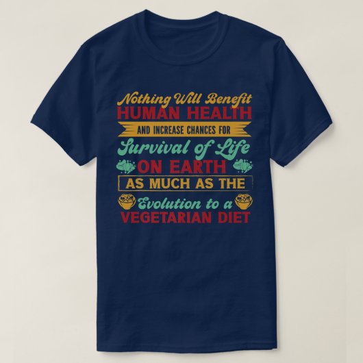 ベジタリアンダイエットプレミアムTシャツ Tシャツ (デザイン正面)