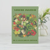 ベジタリアンディナー招待状🥕🧅🥑 招待状 (スタンド正面)