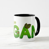 ベジタリアンビーガンマグカップドリンク救動物ベーグ食べ1 マグカップ (正面右)