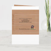 ベジタリアンビーガン感謝祭感謝していおもしろいトルコ シーズンカード (裏面)