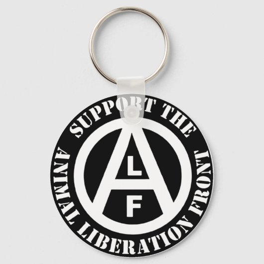 ベジタリアンビーガン支援動物解放戦線 キーホルダー (正面)
