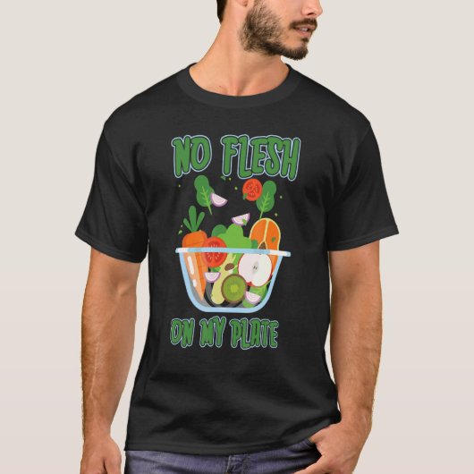 ベジタリアンビーガン野菜野菜フードレストラン Tシャツ (正面)