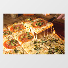 ベジタリアンピザスクエアピザショップ ウィンドウサイン