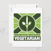 ベジタリアンフラグ ポストカード (正面/裏面)