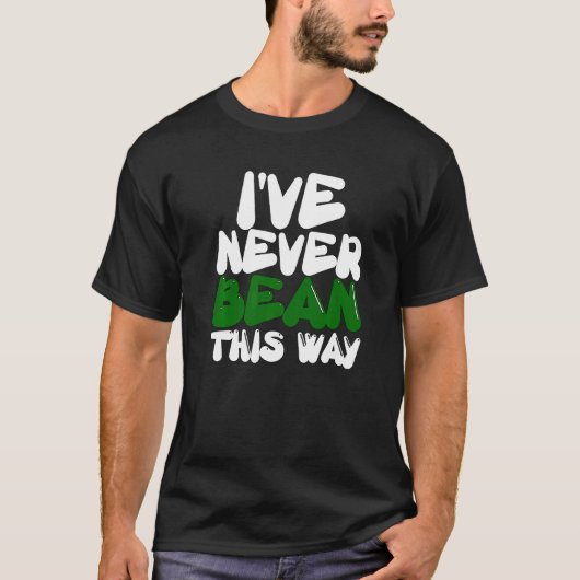 ベジタリアンベジプンこんな風に豆を食べたことがない Tシャツ (正面)