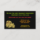 ベジタリアンレストラン 名刺 (裏面)