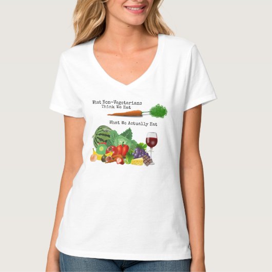 ベジタリアン以外が思う私たちの食事... Tシャツ (正面)