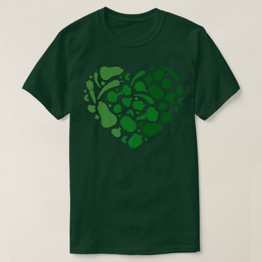 ベジタリアン健康食品野菜 Tシャツ (デザイン正面)