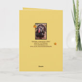 ベジタリアン感謝祭トルコフォト紅葉 カード (裏面)