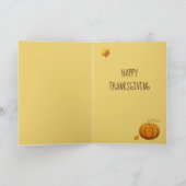 ベジタリアン感謝祭トルコフォト紅葉 カード (内部)