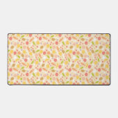 ベジタリアン料理パターン背景 デスクマット (正面)