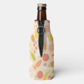 ベジタリアン料理パターン背景 ボトルクーラー (ボトル裏面)