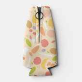 ベジタリアン料理パターン背景 ボトルクーラー (裏面)