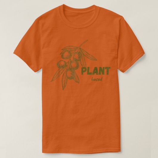 ベジタリアン植物に基づくビーガンギフト Tシャツ (デザイン正面)