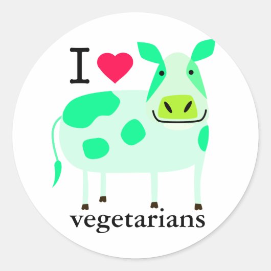 ベジタリアン牛シール ラウンドシール (正面)