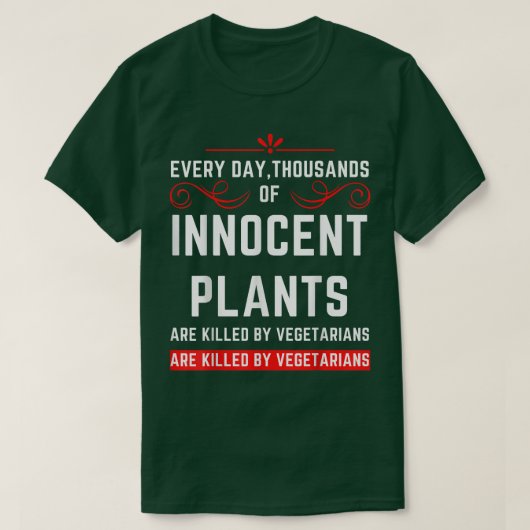 ベジタリアン皮肉おもしろいベジタリアンユーモア Tシャツ (デザイン正面)