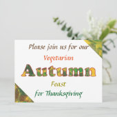 ベジタリアン秋の饗宴感謝祭招待状 招待状 (スタンド正面)