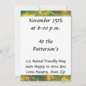 ベジタリアン秋の饗宴感謝祭招待状 招待状 (裏面)