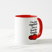 ベジタリアン関連引用文のおもしろいな菜食主義のマグ マグカップ (正面右)