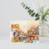 ベジタリアン顔 ポストカード (スタンド正面)