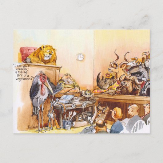 ベジタリアン顔 ポストカード (正面)