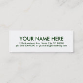 ベジタリアン。 スキニー名刺 (裏面)