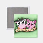 ベジタリアン/ビーガンフレンズ – フードマグネット マグネット (正面/裏面)