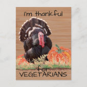 ベジタリアン・ヴィーガンの感謝祭ターキー感謝写真 ポストカード (正面)