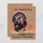 ベジタリアン・ヴィーガンの感謝祭ターキー 感謝の写真 ポストカード (正面/裏面)