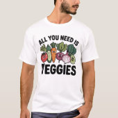 ベジタリアン ヴィーガン おもしろ 野菜 Tシャツ (正面)