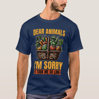 ベジタリアン 動物大好き ごめんなさい 動物愛護 フレン Tシャツ