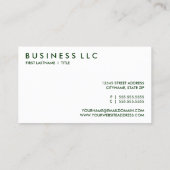 ベジタリアン。 名刺 (裏面)