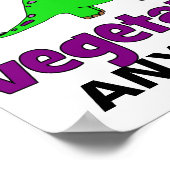 ベジタリアン – 恐竜デザイン ポスター (角)