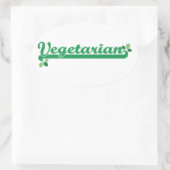 ベジタリアン 楕円形シール (バッグ)